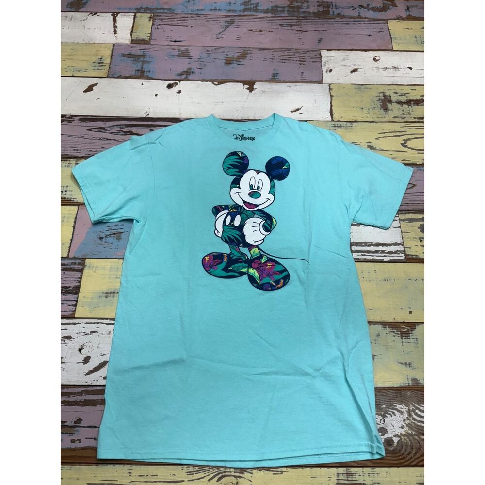 Disney Shirt Unisex Medium Blue Mickey Mouse Graphic T